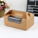 Handheld Biscuit Cake Windowed Food Gift Boxes Cardboard Customized for Wedding