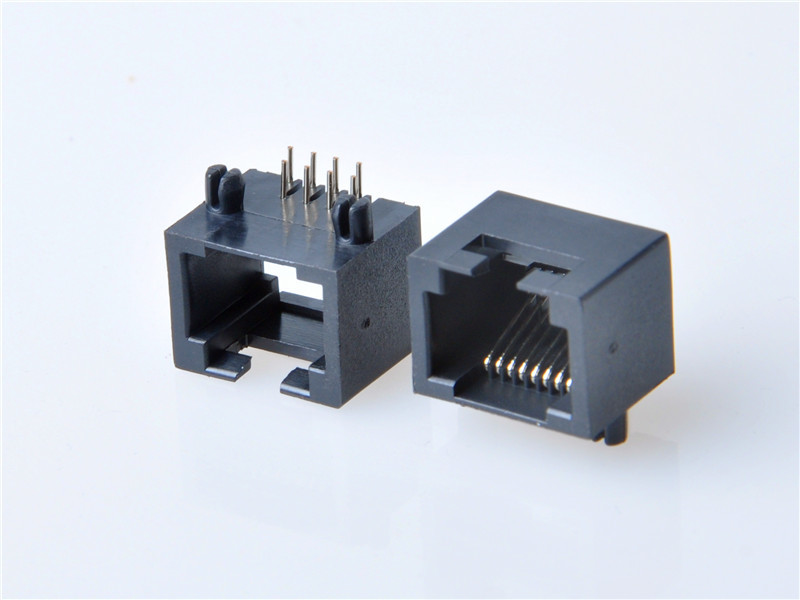 HULYN,RJ45 Modular Jack Connector, Unshielded RJ45 Modular Jack Connector, Through Hole Type, Side Entry