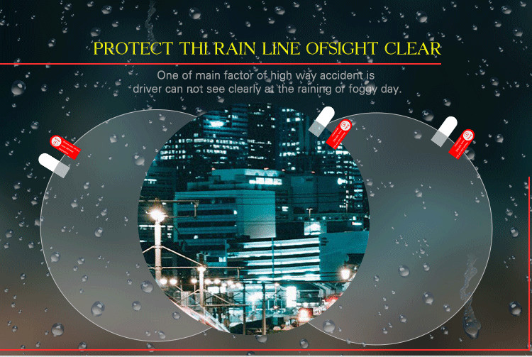 NEW MARKET UV protection anti rain anti oil anti water dust remover safety car ant fog mirror film