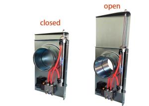 Quality 100mm Metal DC 24V Pneumatic Slide Dampers Dust Collection Blast Gate wholesale