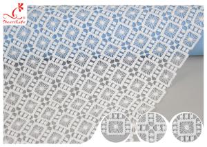 Quality Poland Guipure Embroidered Floral Lace Fabric With Water Soluble Poly Milk Silk Azo Free wholesale