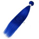 Blue Straight Remy Human Hair Bundles Sew In Weave Bundles Brazilian Bundle