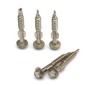 Quality Winged Drill Screw , A2 304 Stainless Steel TEK Self-Drilling Screws , Hex Flange Head wholesale
