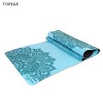 Grey Two Layer Fitness Yoga Mat 5 Mm Polyurethane Rubber Pu Yoga Matte 80cm Wide