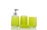 Contemporary Light Blue Plastic Bathroom Sets liquid soap dispenser