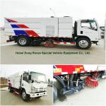 Multifunctional ISUZU Road Cleaning Truck , Vacuum Broom Sweeper Truck