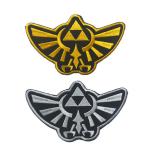 Plastic Backing Embroidered Sew On Badges Customized Logo Garment / Caps Usage