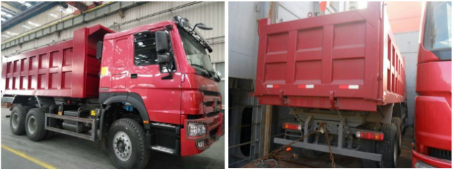 10 Wheel 371HP 20 Cubic Meters Sinotruk HOWO Tipper Iron Material White Color