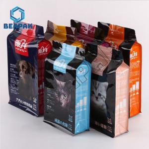 Quality Printed Resealable Flat Bottom Pet Food Bag Hot Stamping With Zipper wholesale