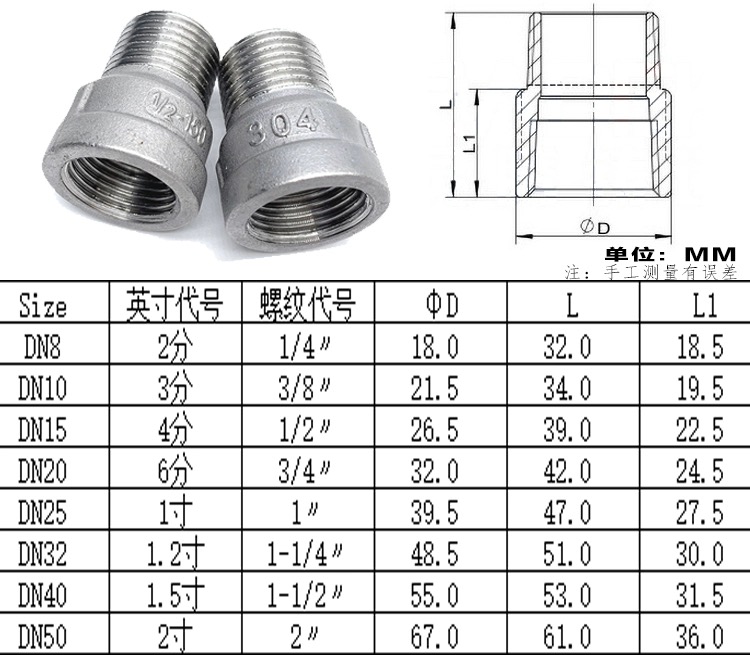 RTS Stainless Steel 201 304 Casting Socket Equal Coupling with Banded Straight Design