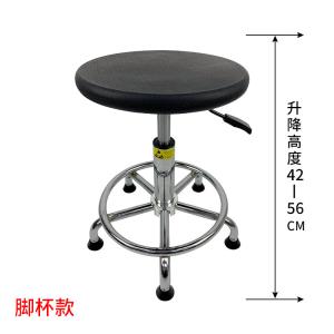 Quality 42cm - 56cm Medical Saddle Stool PU Foam Clear Room ESD Chairs With Wheels wholesale