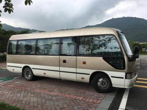 Quality 7 meter Long White and Brown color Used TOYOTA coaster bus Tyre 7.50R16 6 Cylinder wholesale