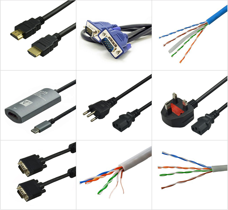 6.0mm Computer VGA Monitor Cables Hdmi To Vga Cable Braid Shielding