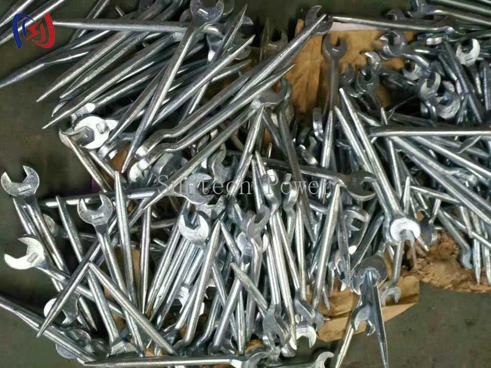 0.2 - 4.2KG Tower Erection Tools Open End Wrench With Sharp Tail