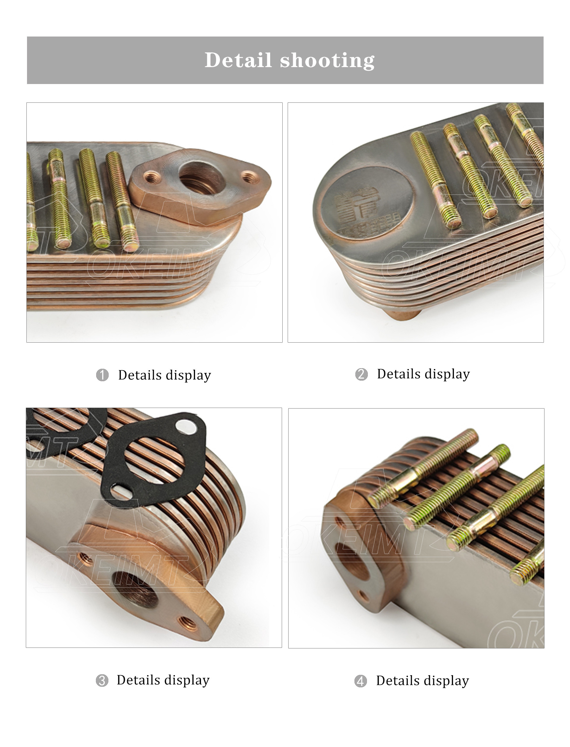 Oil Cooler For Doosan DE08 Motor 65.05606-5020 Stainless Steel Excavator cooler D1146 Oil Cooler 8P for Excavator