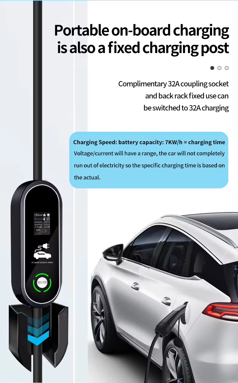 Customizable Plug Portable EV Charger 7KW TSL Model for Tesla Model Y and Model 3 Accessories