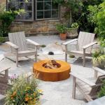Wood Burning Heater Rusty Metal Corten Steel Fire Pit For Outdoor Fire Table