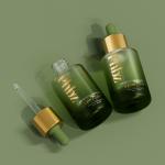Printed Glass 1oz Fancy Serum Dropper Bottles For Cosmetic Packaging