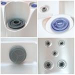Pearl White 5 Persons Hot Tub Outdoor Freestanding Whirlpool Massage Hot Tub