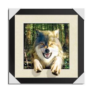 Quality Stock 5D pictures with Frame 3D Lenticular Pictures Popular Wolf Image wholesale