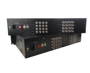 Quality 32CH TVI/CVI/AHD Video To Fiber Converter Single Mode Single Fiber 20KM wholesale