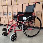 Color Coating Folding Steel Wheelchair With Flip Up Desk Armrest Detachable