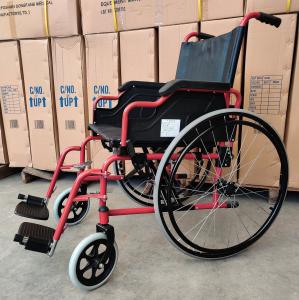Quality Color Coating Folding Steel Wheelchair With Flip Up Desk Armrest Detachable Footrest wholesale