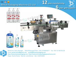 China Double sides sticker on flat bottle automatic labeling machine on sale