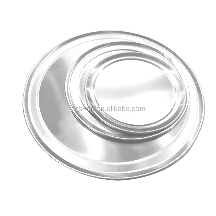 18 gauge 16 inch wide rim round aluminum pizza pan flat pizza tray pizza baking tray