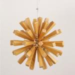 Art Decor Dandelion wooden chandelier Solid Wood Pendant lamp Living Room Dining