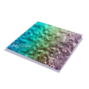Quality 3D Color Stamped Finish Water Ripple Wave Stainless Steel Sheet wholesale