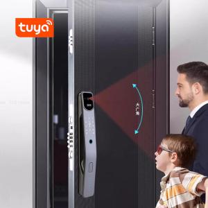 Quality Full Auto Face Recognition Door Lock Tuya Anti Peep Smart Password Front Door Lock wholesale