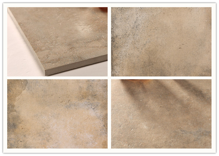 Durable Cement Look Porcelain Tile Glazed Concave Convex Pattern Surface