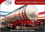 55CBM Three Axles Fuel Tanker Semi Trailer Aluminum alloy / Carbon Steel Body