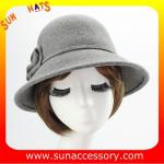 Vintage hot sale mid brim hats wholesale for ladies,100% Australia wool felt
