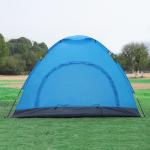 3 to 4 Person One Door Double Layer Waterproof Outdoor Folding Tent with a Free