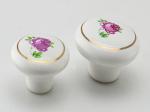 Black Kitchen Cupboard Ceramic Handles And Knobs 32mm Dia Round Porcelain