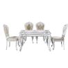 Buy cheap Retro White Marble Dining Table Rectangular Modern Minimalist Design Luxury from wholesalers