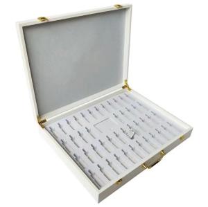 Quality 250*180*73mm Luxury Cosmetic Packaging Boxes White PU Makeup Storage Box With Lock wholesale
