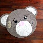 Amazon Hot sale! Bear Shaped Placements Baby Dinner Mat