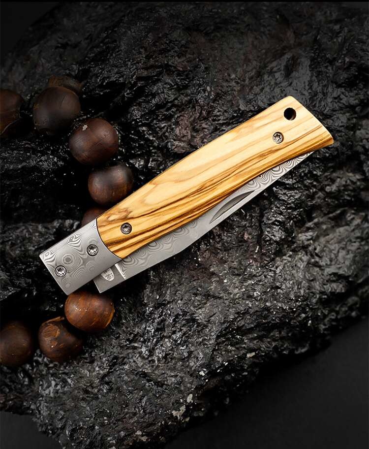 Stainless Steel Damascus Sharp Kitchen Knives Set 2mm Thick HRC 52 Professional