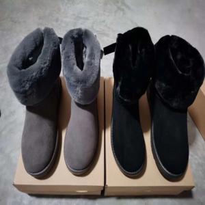 Quality Grey Brown Ladies Waterproof Snow Boots fashionable snow boots womens wholesale