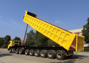 Quality 3 Axles Tipping Semi Trailer Truck For Mining And Construction 60-80 Tons wholesale