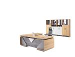 Simple Wooden Office Table , Contemporary Laminate Wood Executive Desk