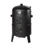 3-in-1 Heavy Duty Tower Charcoal Barbeque Grill Smoker for Outdoor Cooking Fun