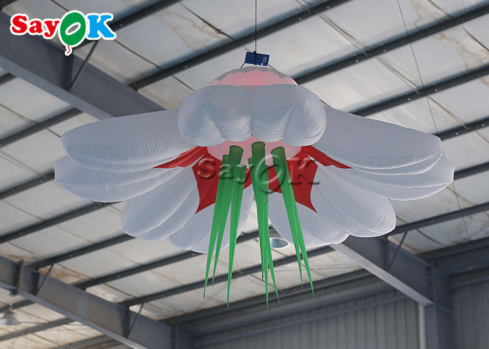 Colorful 1.5m/2m Inflatable Led Hanging Flower For Wedding Decoration