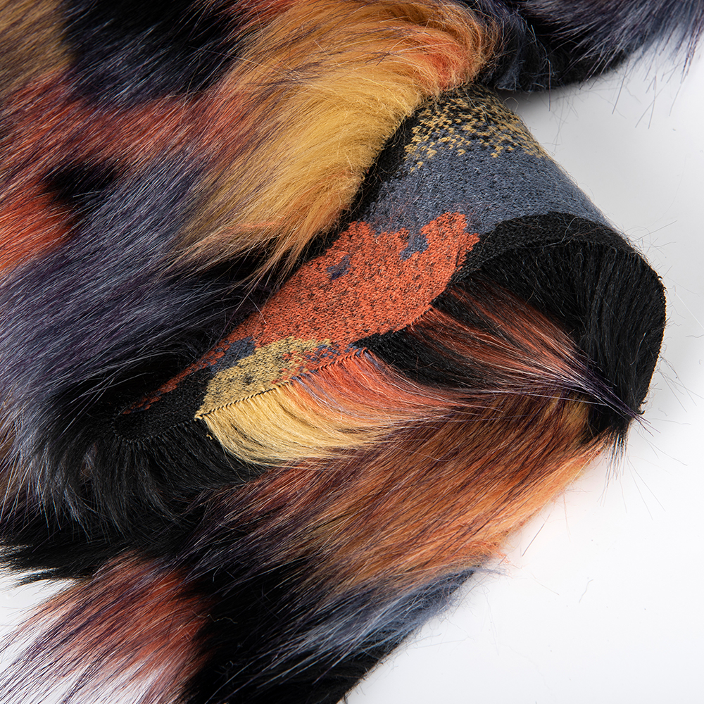 100% Acrylic Front Material Contact Density High Density Faux Fur Fabric for Garments