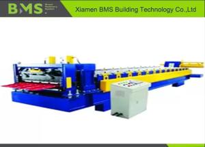 Quality 0.5-0.8mm Metal Glazed Roof Tile Making Machine , Roof Tile Roll Forming Machine wholesale