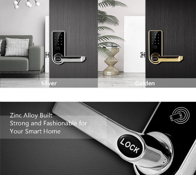 High End Home Automation Door Locks , Keyless Bluetooth Smart Lock