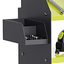 Garage Workshop Drill Bit Storage Shelf with Screws Box Pegboard Power Tool Organizer